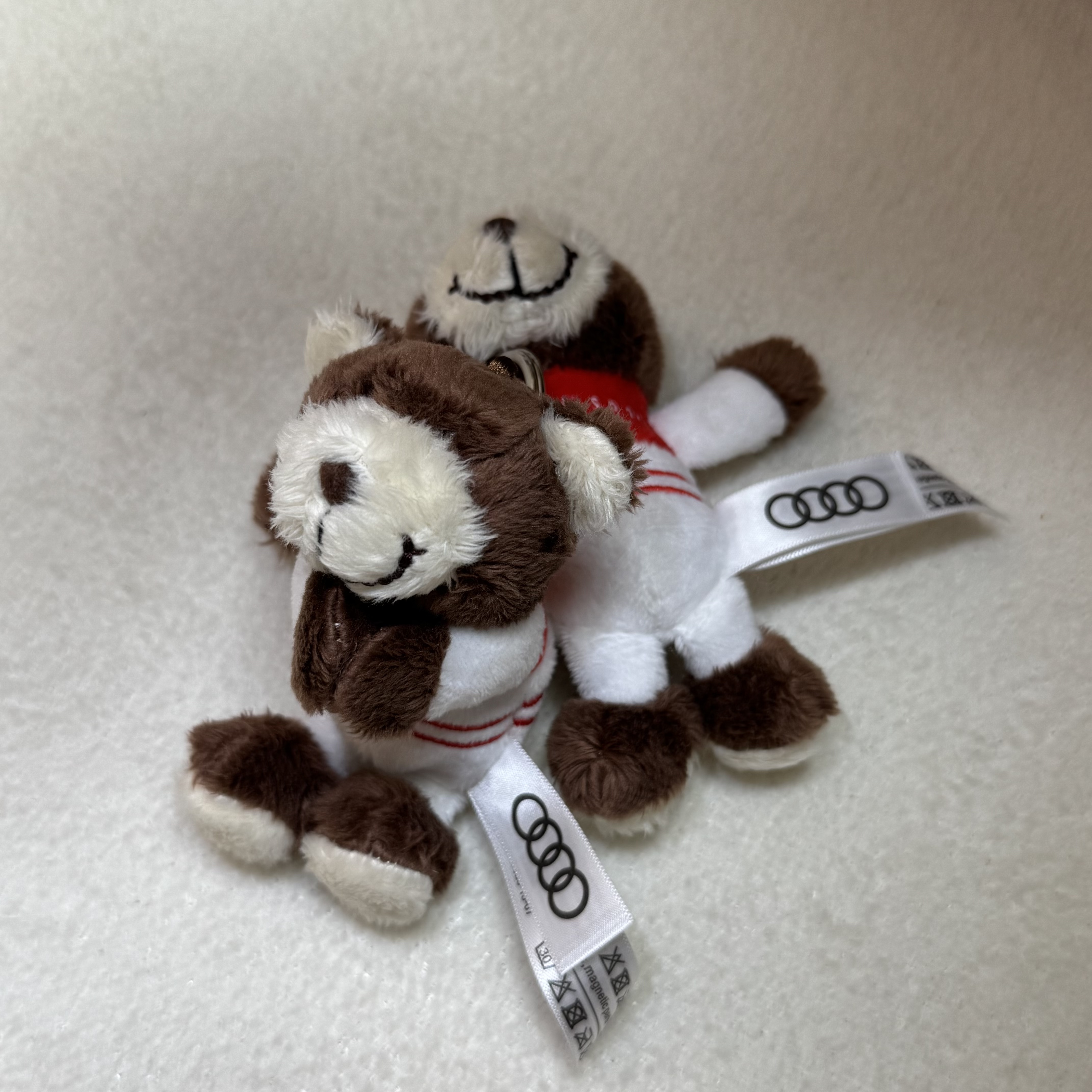 宝马奥迪钥匙扣泰迪熊motosoprt钥匙链毛绒玩具公仔礼品