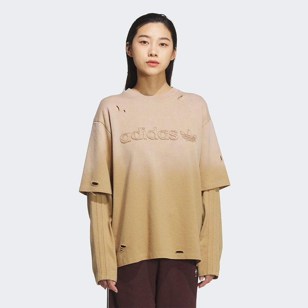 【滔搏联动】adidas阿迪达斯三叶草女子双旦礼休闲长袖T恤KS8496
