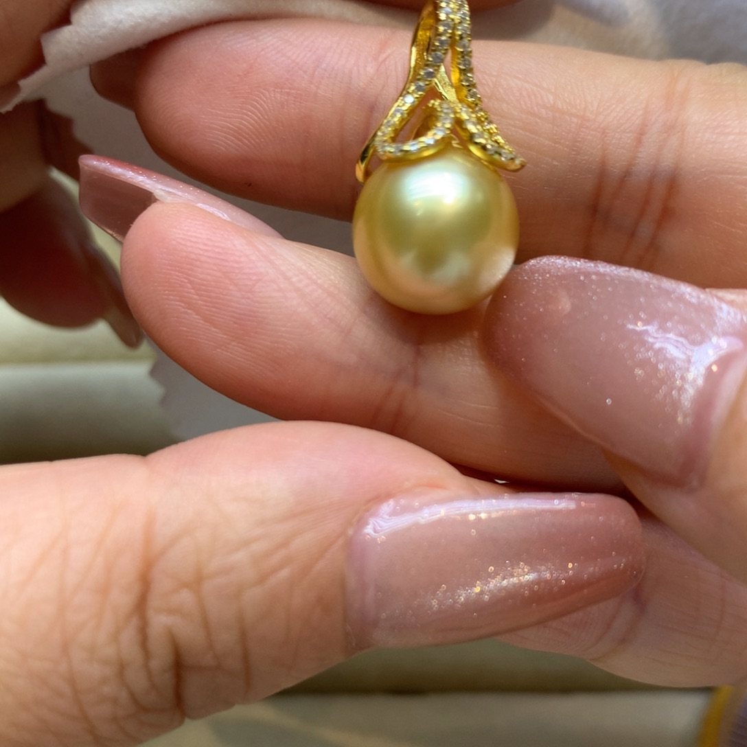 颈饰银S925镶嵌海水珍珠