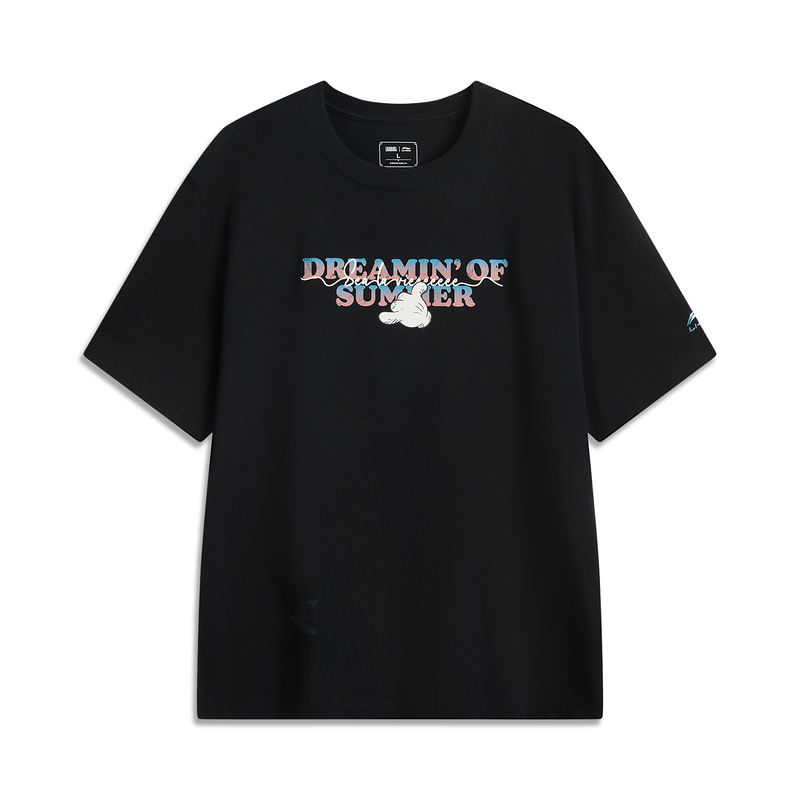 李宁｜迪士尼米奇联名冰感舒适吸湿排汗短袖文化衫AHSV635-3