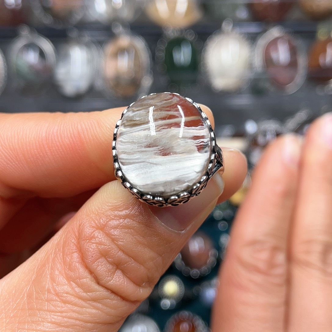 【闪购商品】水晶珠宝半成品银S925镶嵌戒指