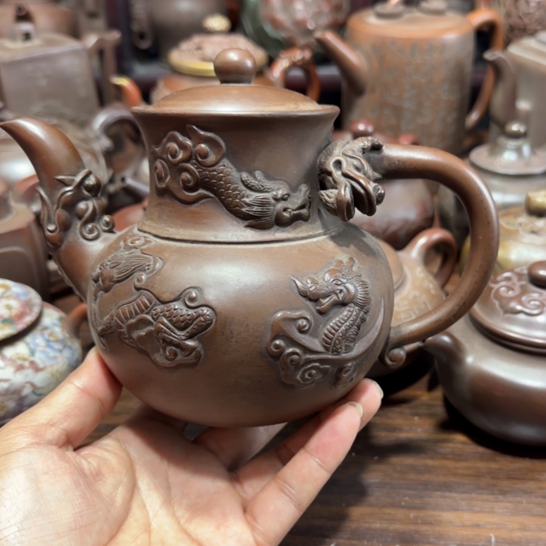紫砂茶壶永****我原矿料，全手工！