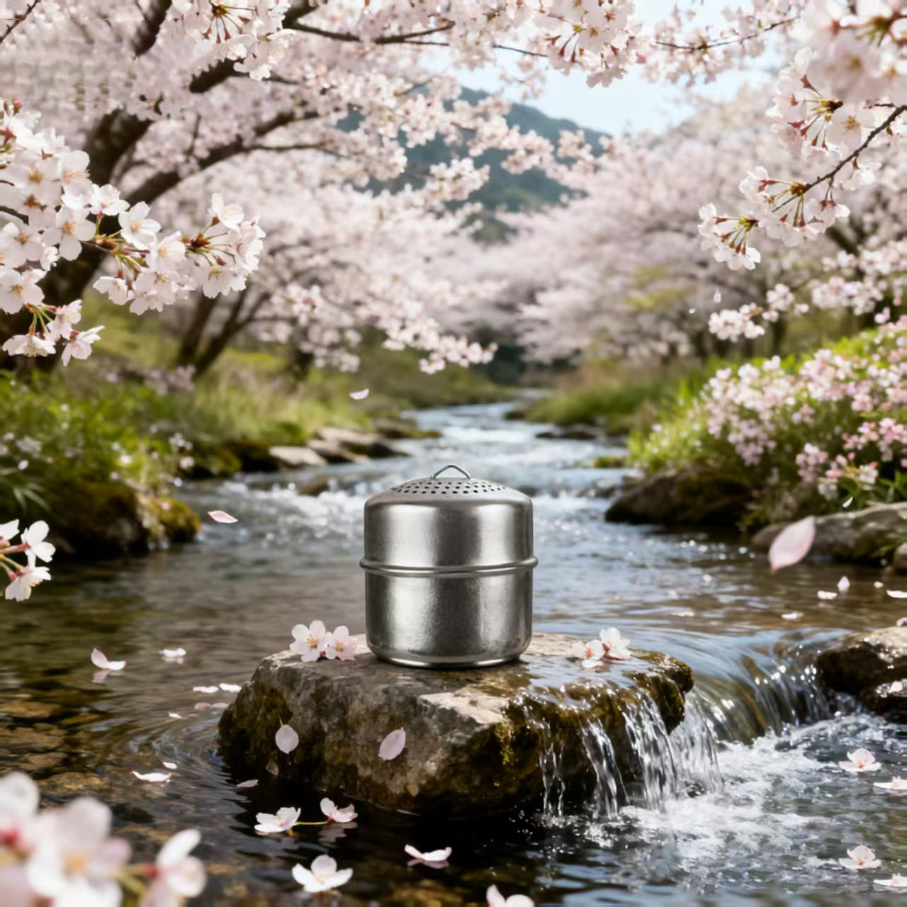 纯钛能量芯矿石过滤芯天然开采富硒矿石水具套装户外便携式