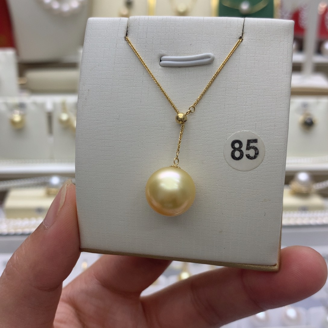 海水珍珠项链18K金镶嵌