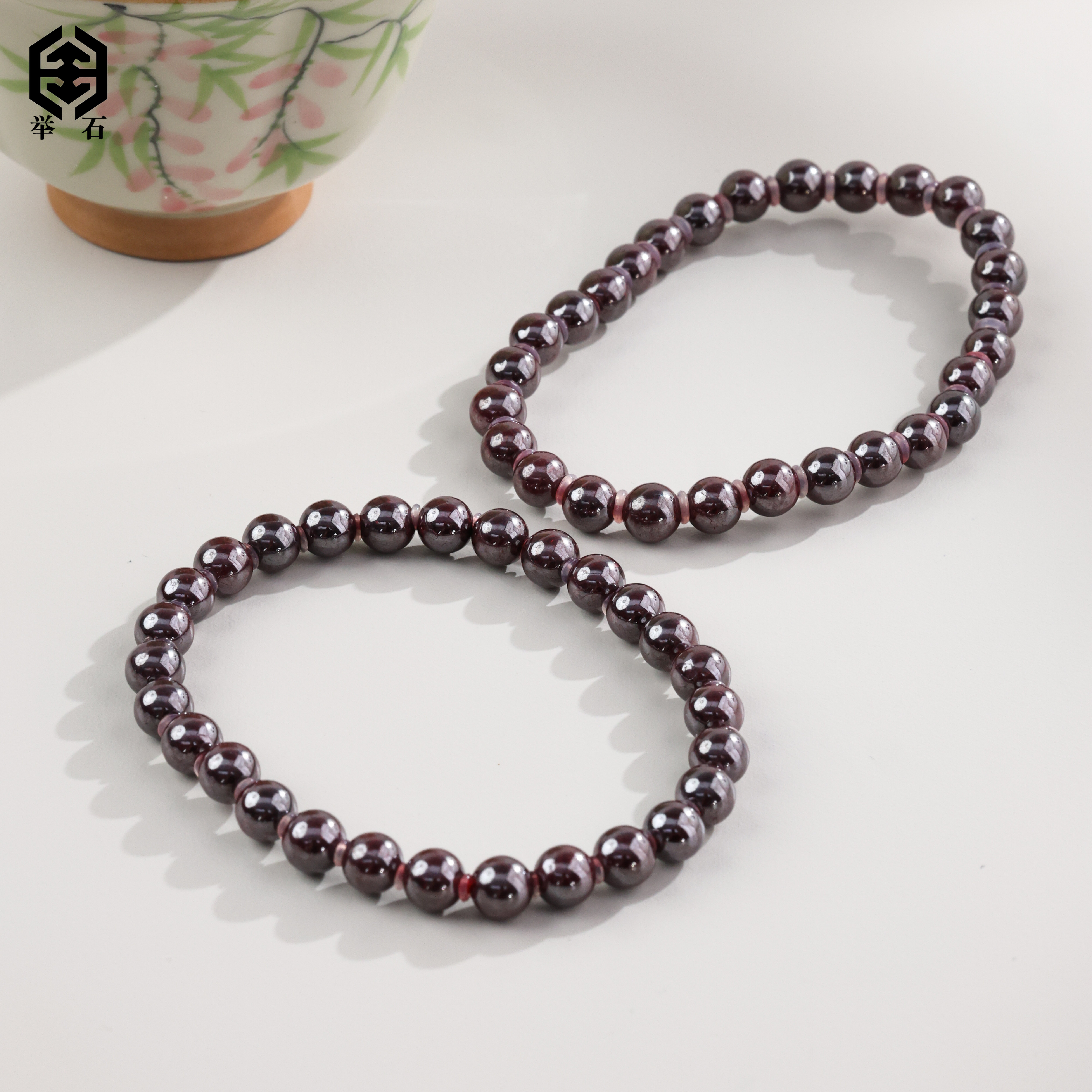 天然辰砂【举石精选】X1108-9018-14朱砂手串（一件/多样性/约5mm+）G