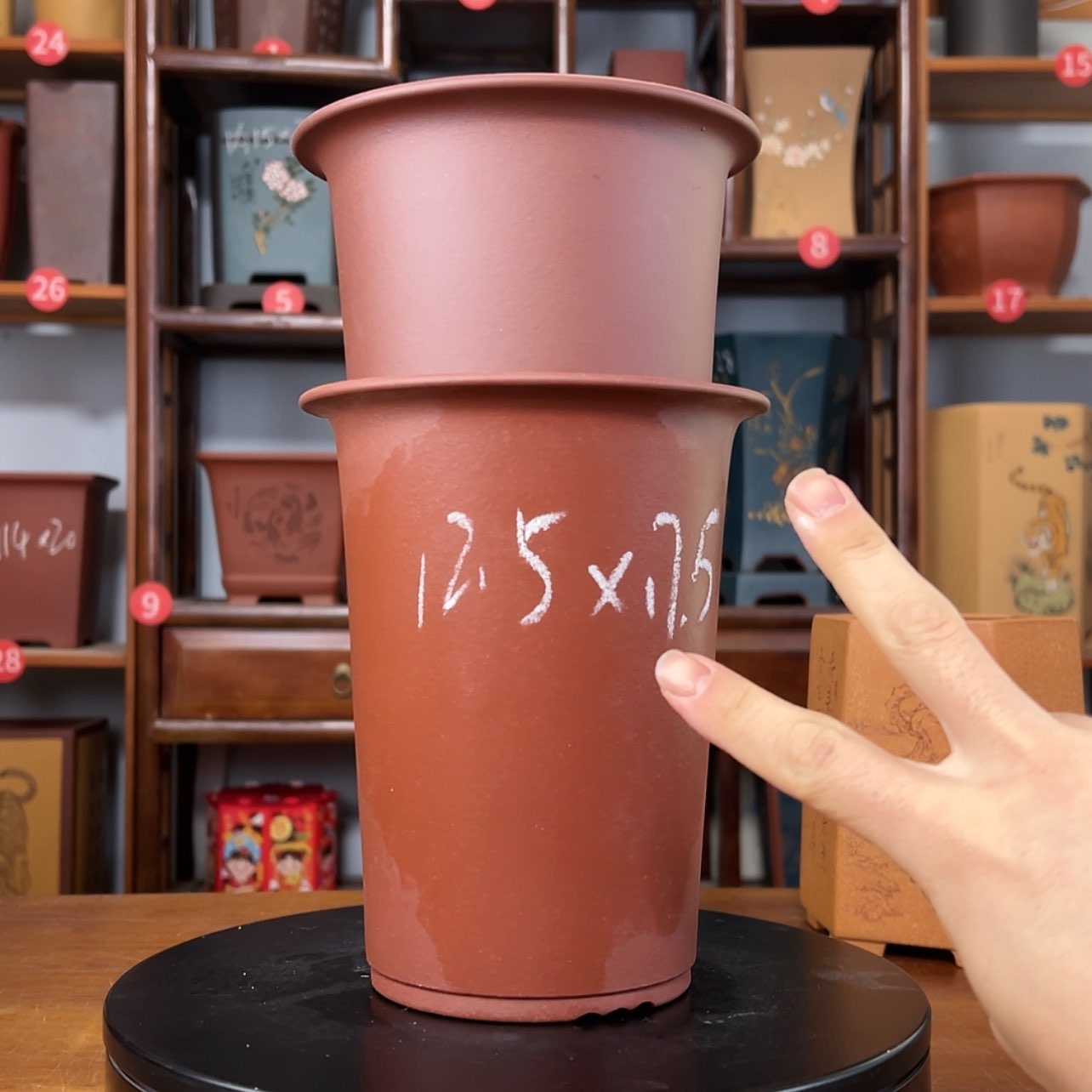 【闪购商品】紫砂花盆周之夏精品紫砂花盆