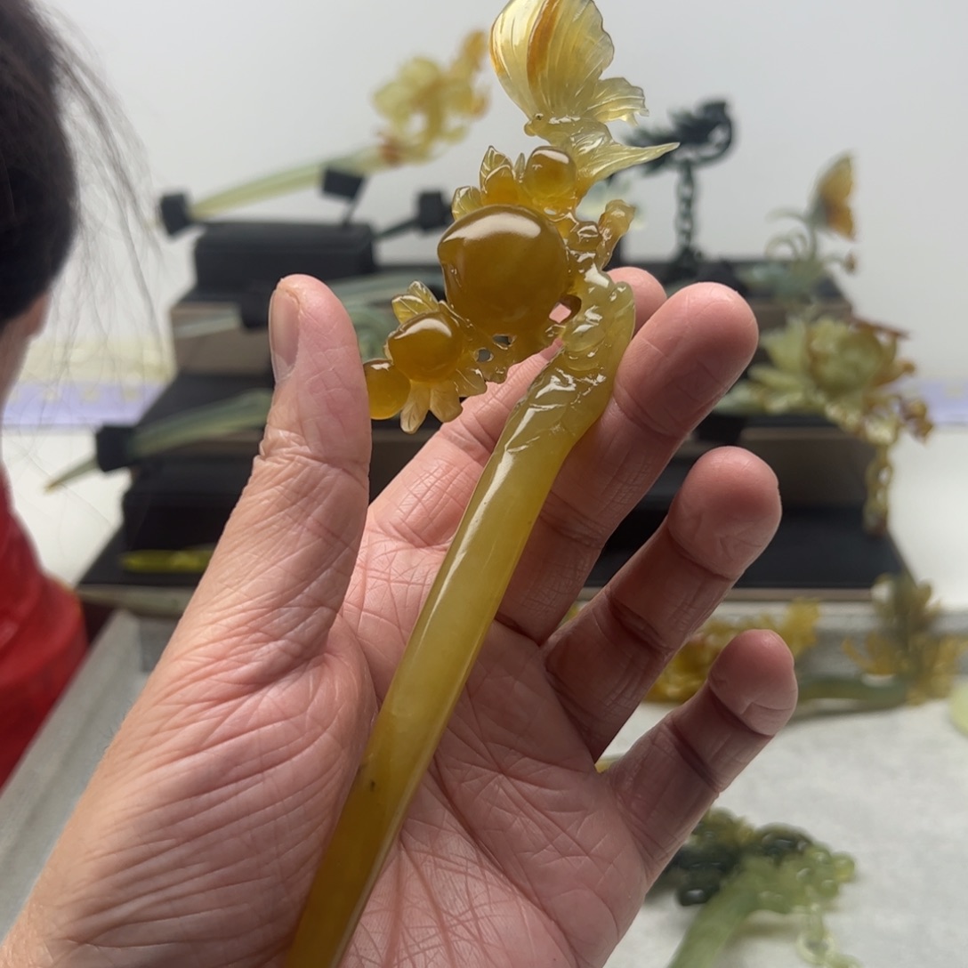 未镶嵌岫玉福利发簪