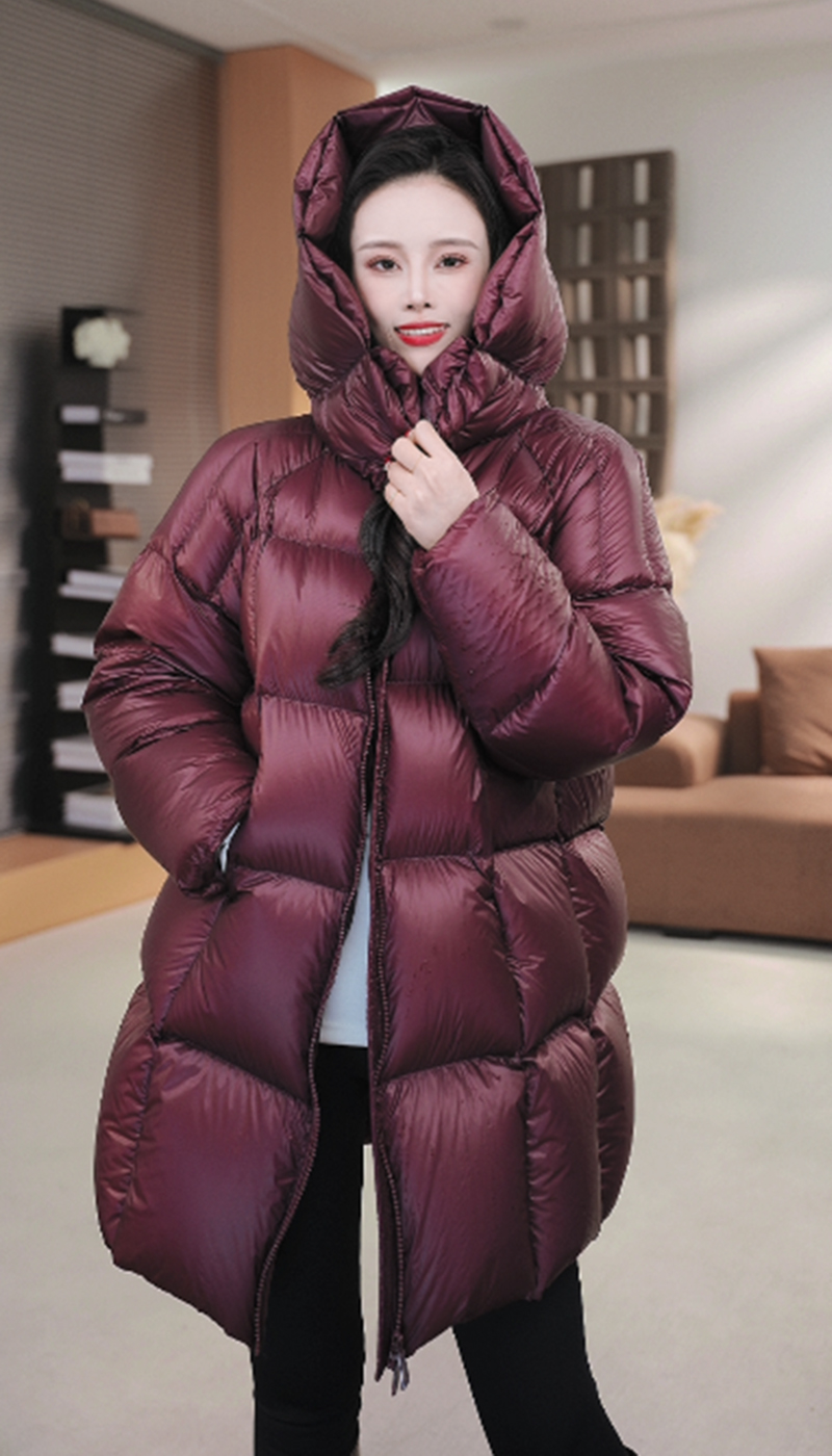 25年奢品系列冬季厚款女中长款羽绒服新国标95鹅绒服