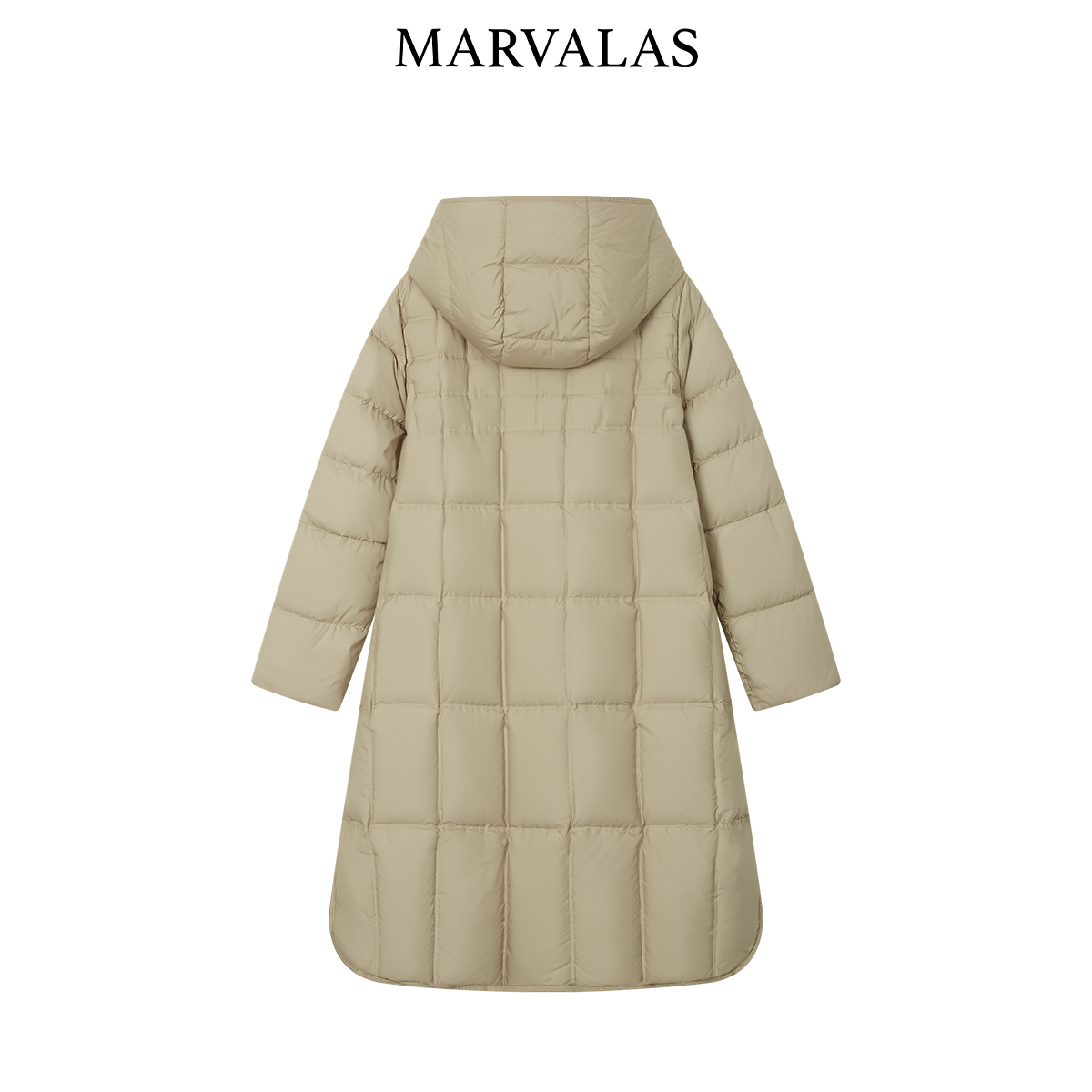 【小春子】长款冬季时尚连帽百搭蓬松轻盈保暖外套