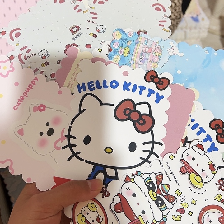 双面花边9.5×14混款100张