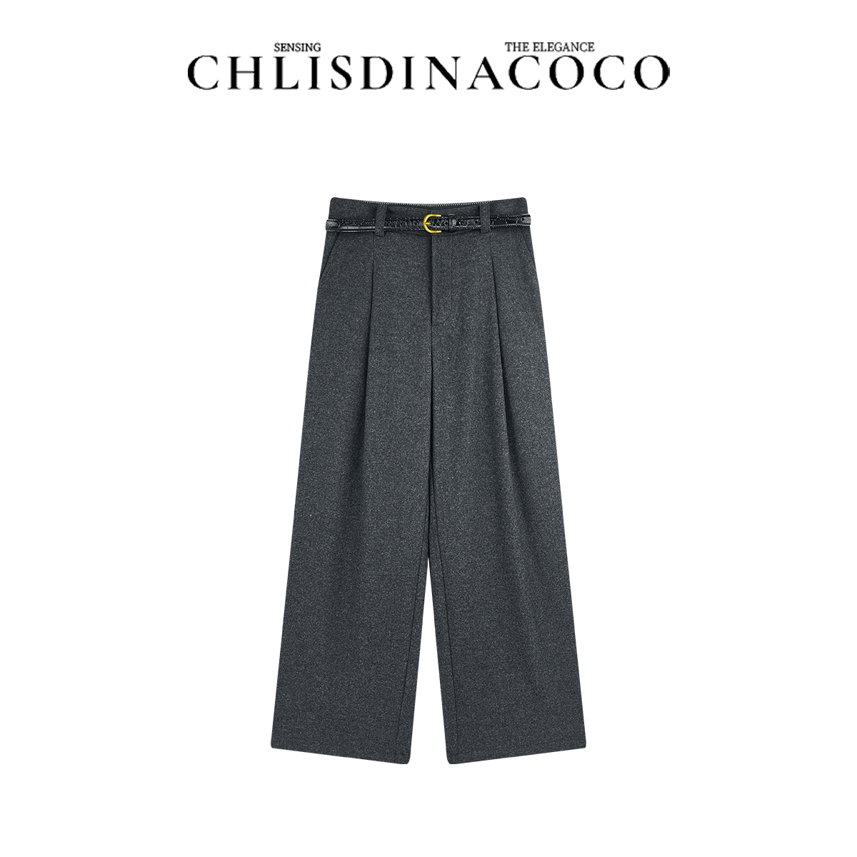 |迟到的coco|高定百搭显瘦中腰直筒休闲裤L3CK09114