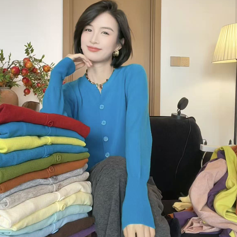 【运费险+现货】安迪绒秋季新款外套针织衫百搭显瘦宽松休闲上衣