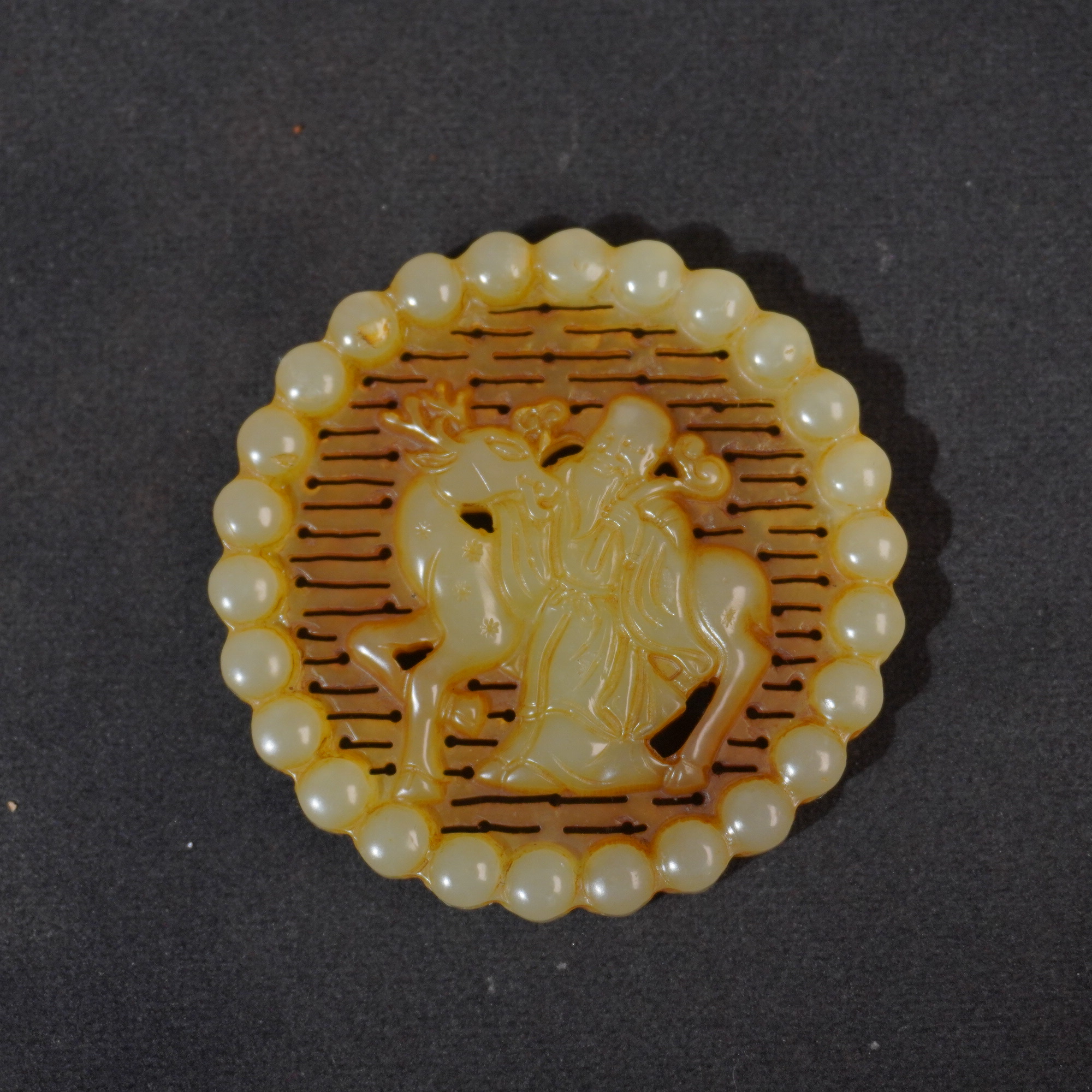 6SH5  清  和田玉寿星公佩