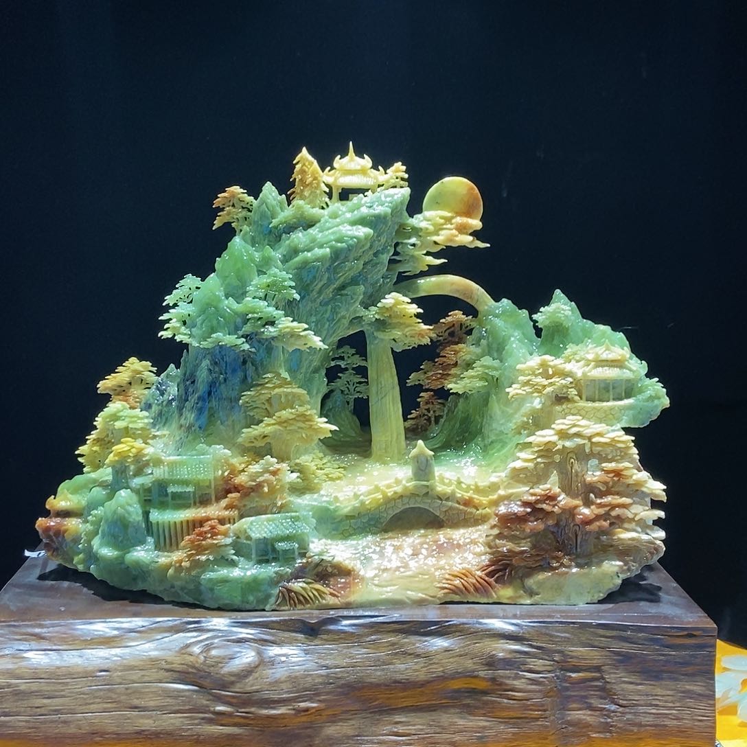 【闪购商品】未镶嵌蛇纹石玉家居摆件