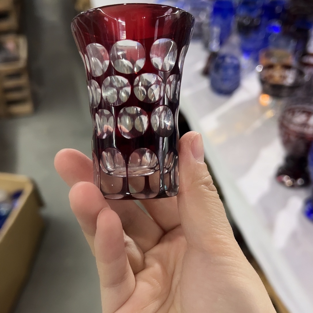 水晶玻璃平底款微瑕一个
