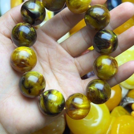 未镶嵌琥珀手链蜜蜡