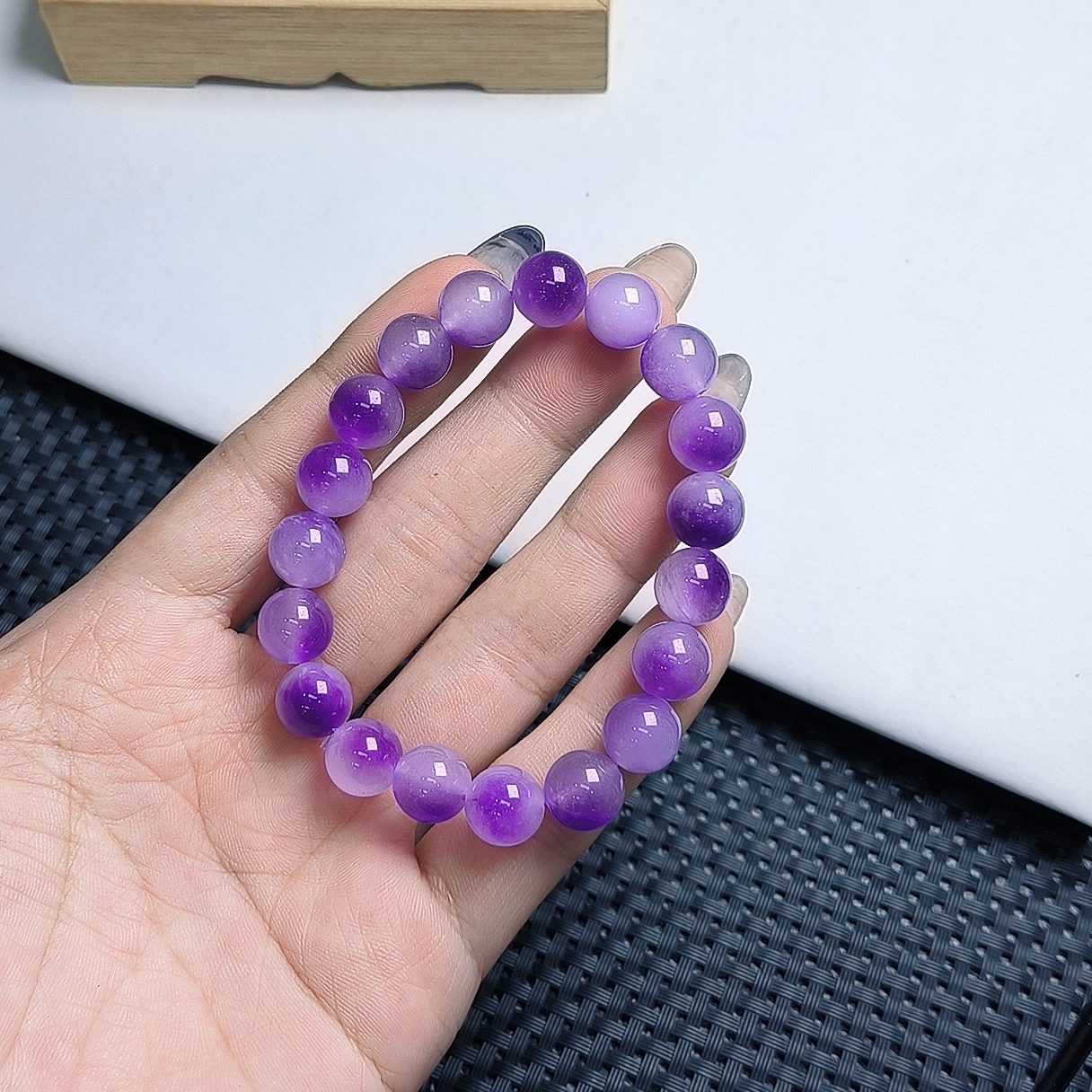 （聚宝严选）A640飘紫10手串妈妈款时尚精致精美百搭气质