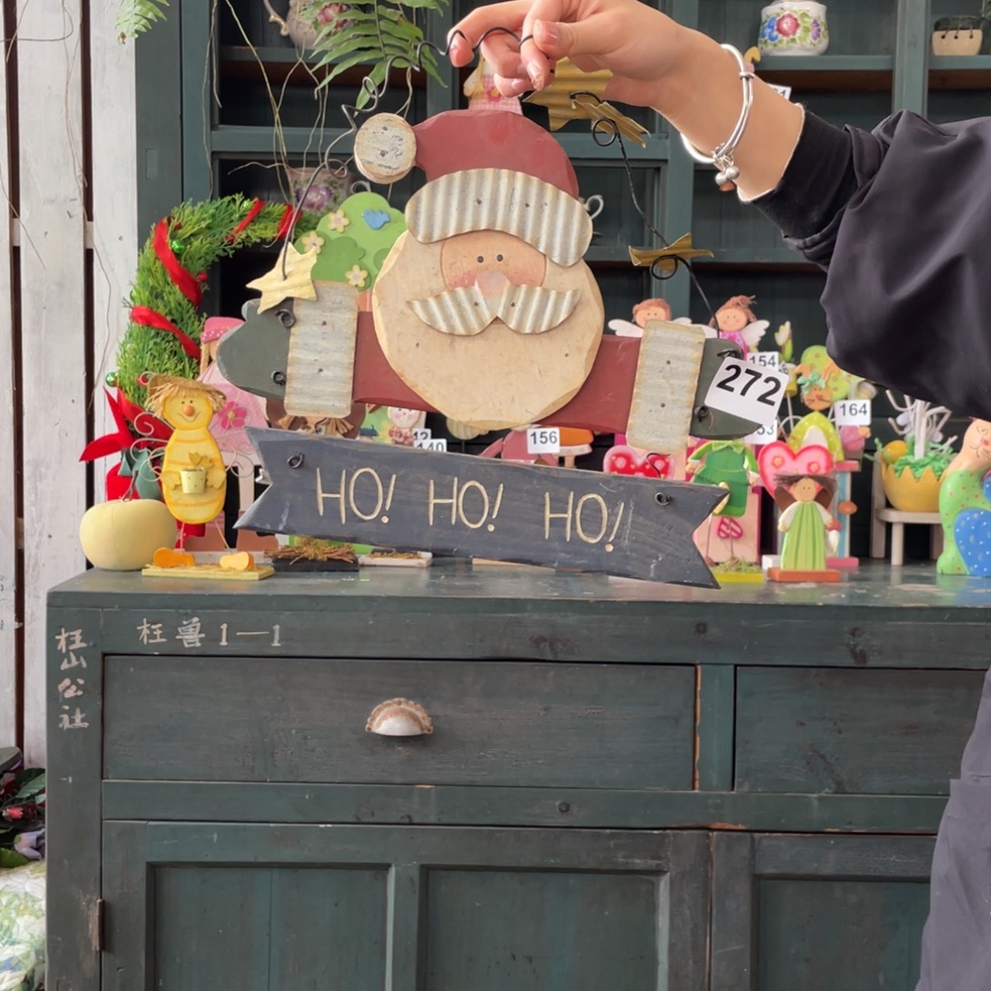 木质圣诞月福老货玩具中古风默认微瑕