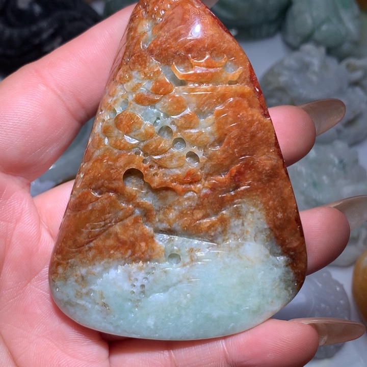 翡翠未镶嵌颈饰保真天然A货翡翠