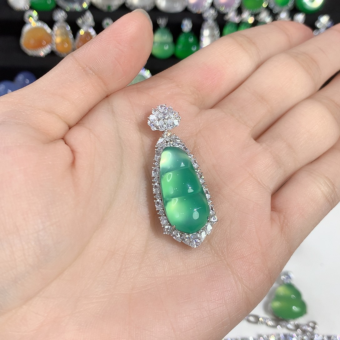 傍***晚玛瑙/玉髓银S925镶嵌颈饰