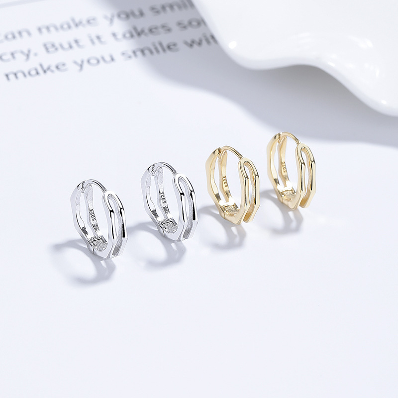 925银耳饰 925纯银竹节耳环2025款简约时尚高级版气质轻奢ins耳饰