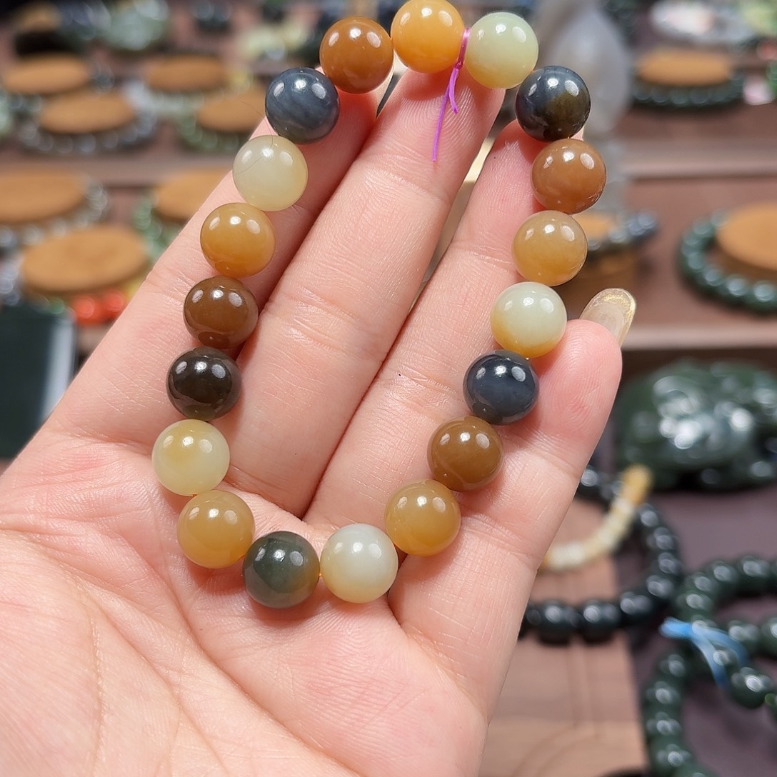 和田玉未镶嵌手链10 楼兰多宝 