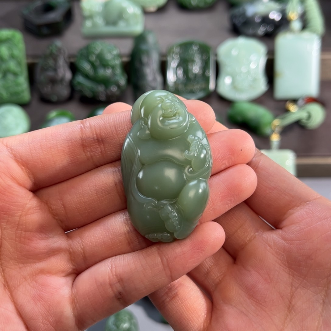 和田玉定制未镶嵌坐**南