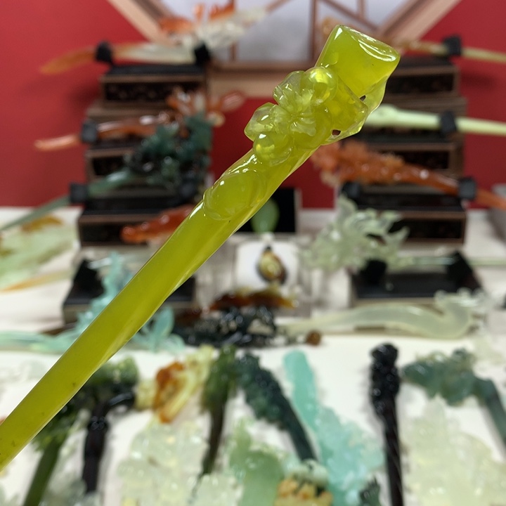 蛇纹石玉发簪未镶嵌