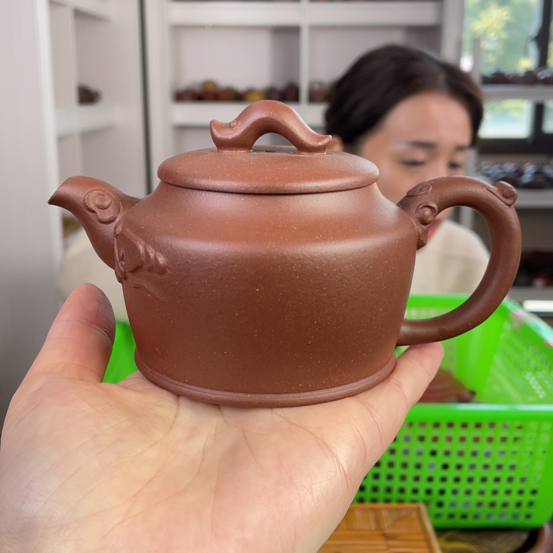 紫砂茶壶底槽清龙凤260cc