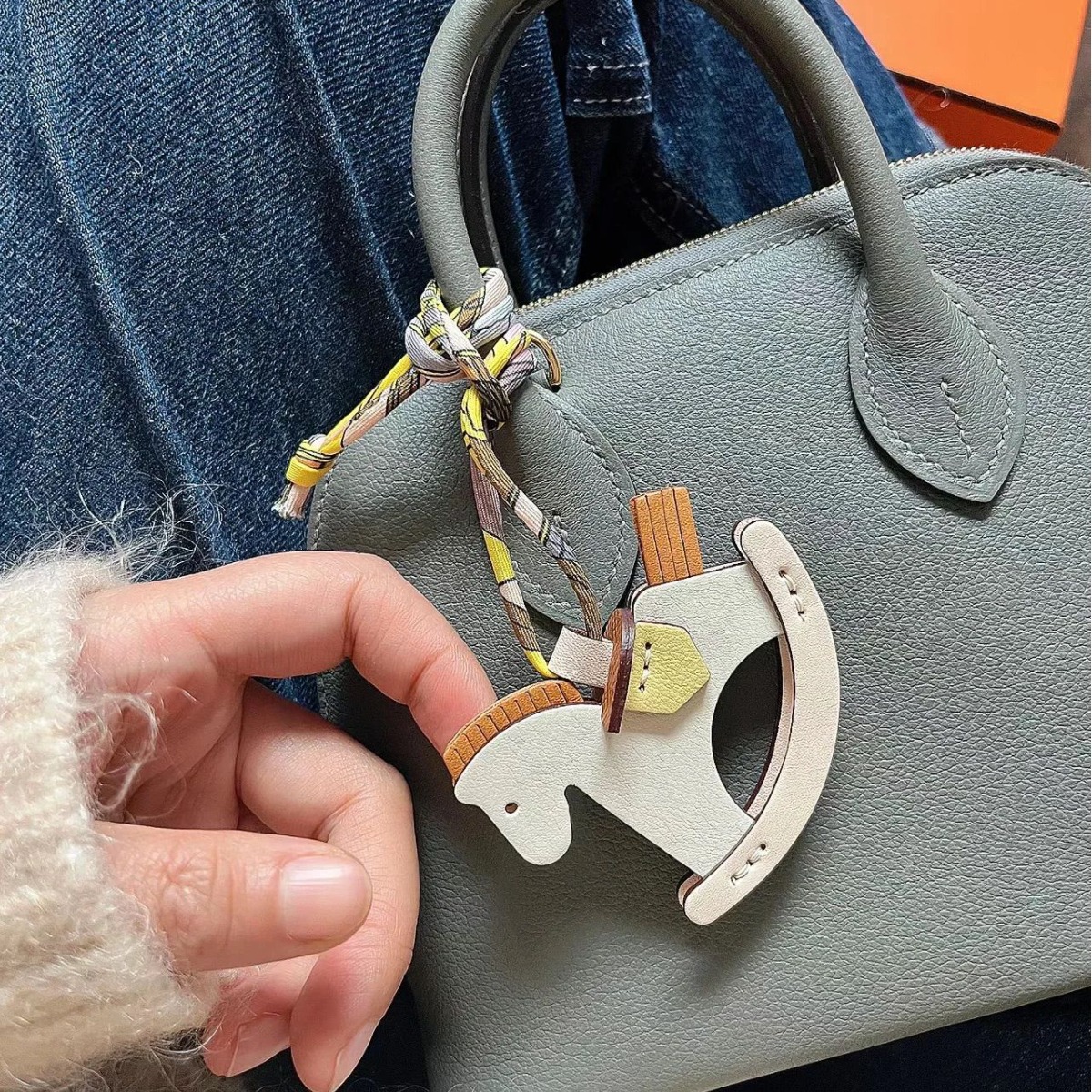 【挂件】新款真皮摇摇小木马包包挂件创意可爱汽车后视镜挂饰钥匙扣