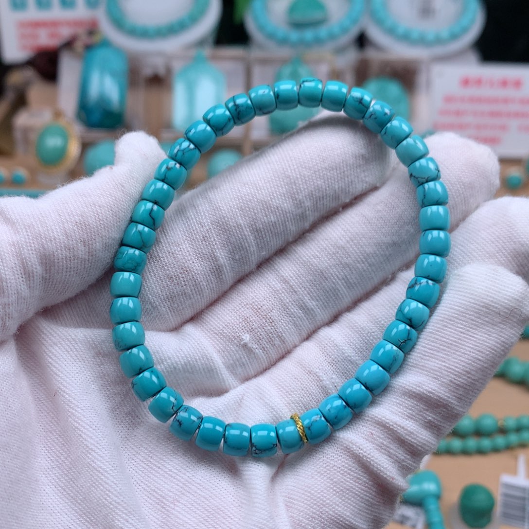 绿松石未镶嵌珠宝奇石5.6mm