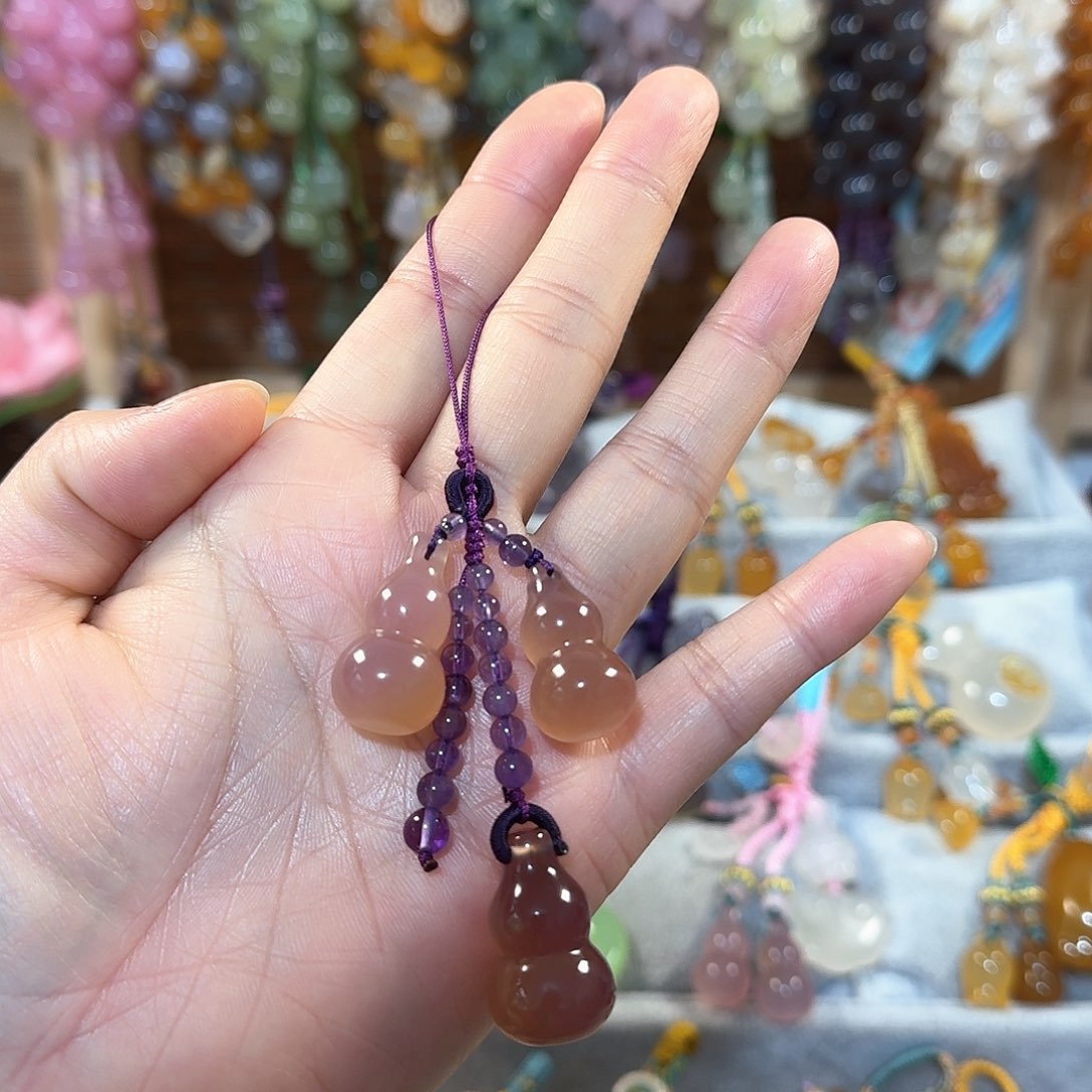 玛瑙/玉髓手机挂件未镶嵌