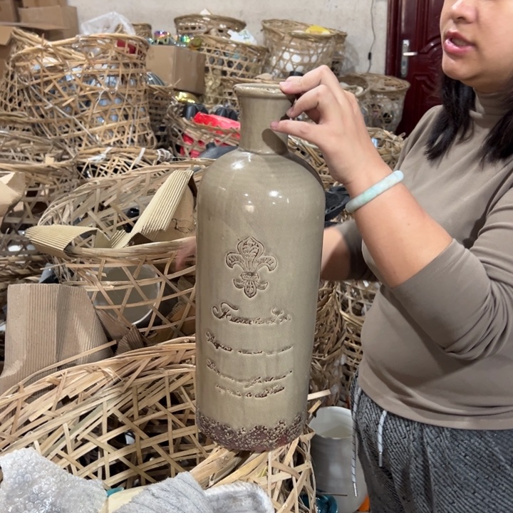 瓶高度44厘米口径6厘米微瑕捡漏