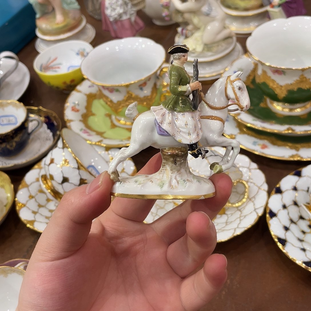 瓷片中古一等老修瓷偶