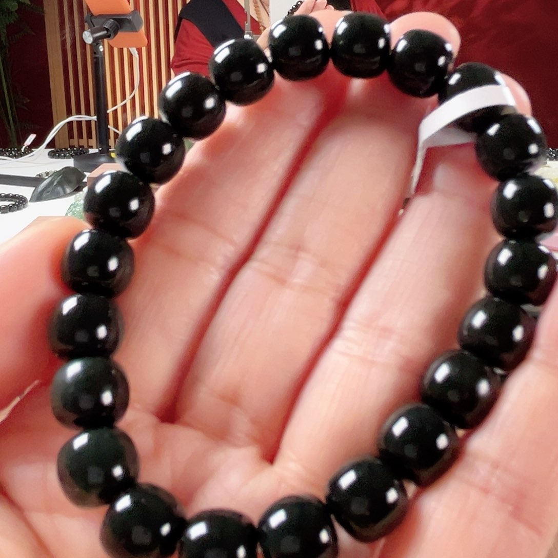 和田玉手链未镶嵌新疆和田玉塔青老型9/10