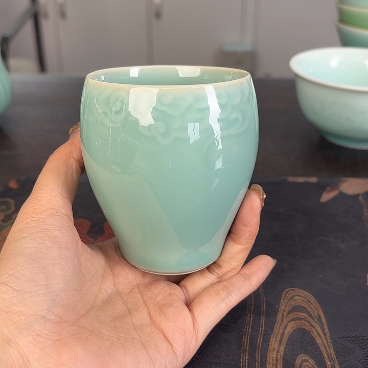 龙泉云间青瓷小米茶器