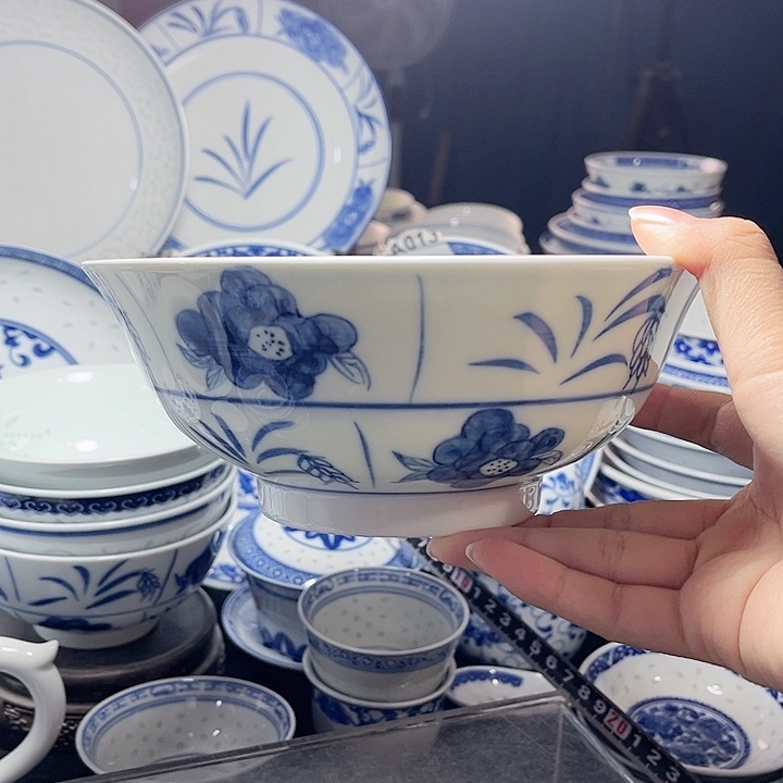 碗手绘木棉花七寸面碗