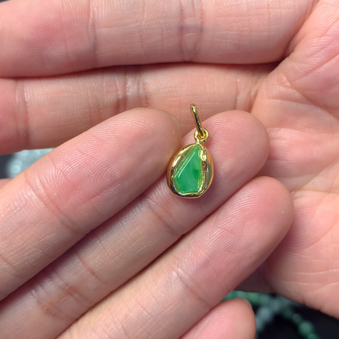 翡翠吊坠(不含链)银S925镶嵌