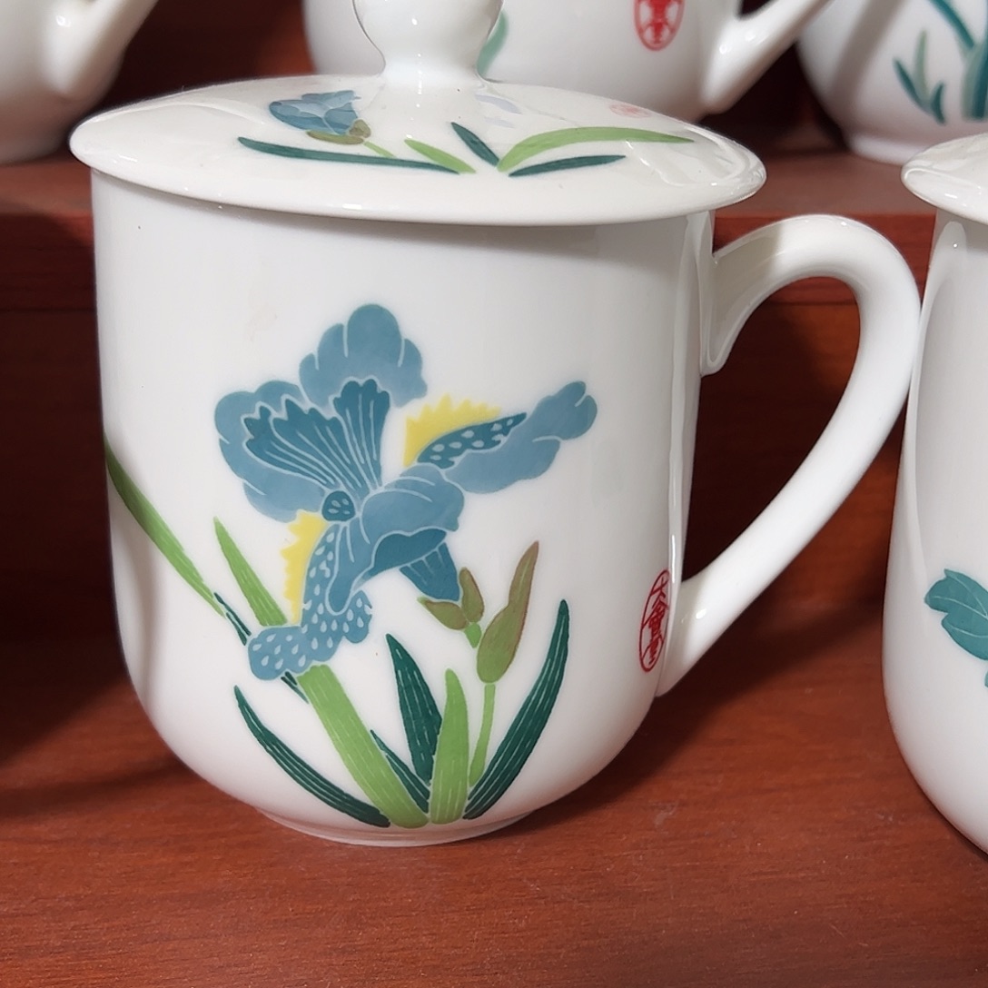 难***涂醴陵高温瓷器老厂瓷手绘420毫升