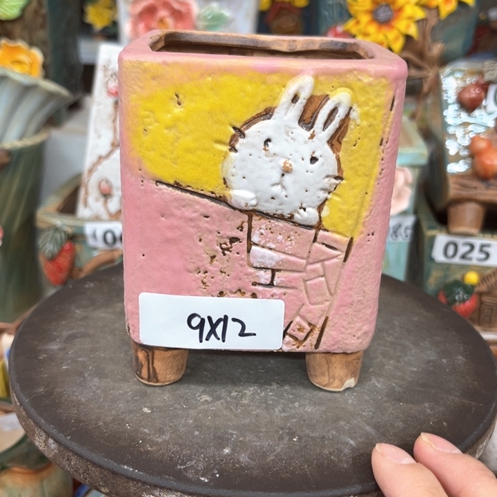 紫砂花盆粗陶材质多肉花盆