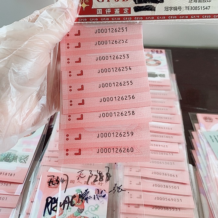 塑料蛇钞标十000126251无347最后一张朦胧号
