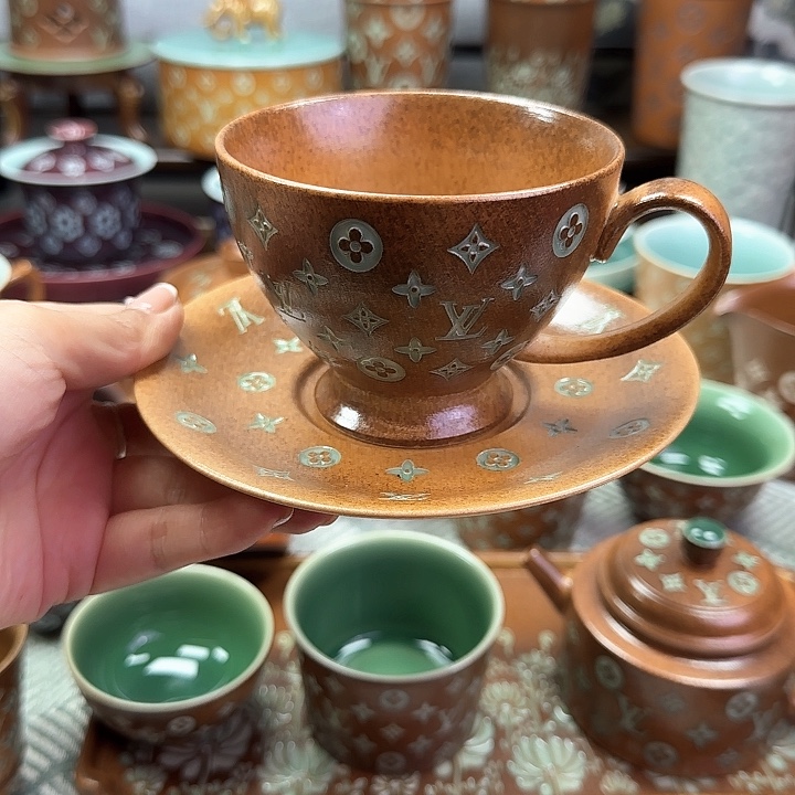 s****龙泉青瓷手工制作工艺青瓷咖啡杯