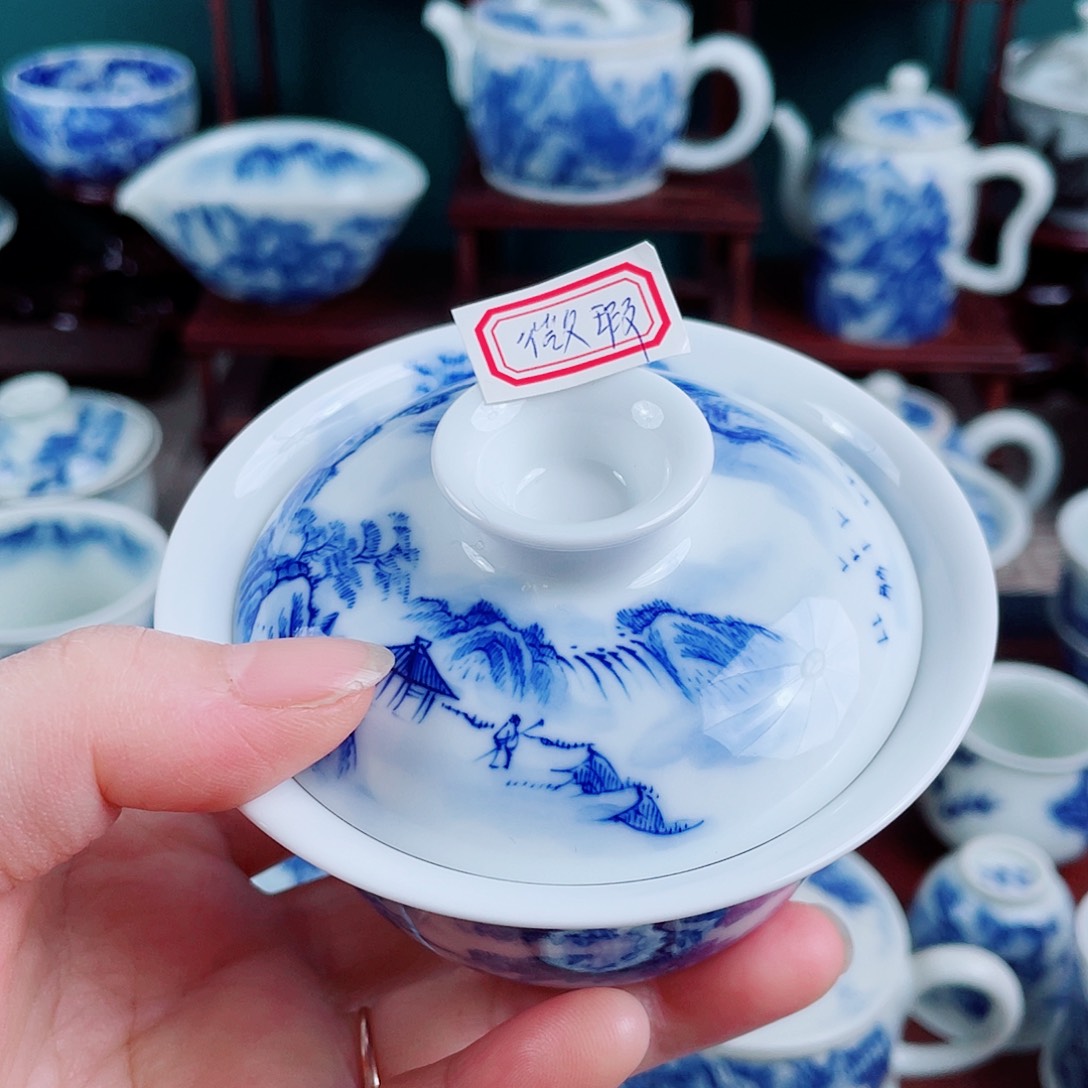 恍****！手工手绘青花，青花