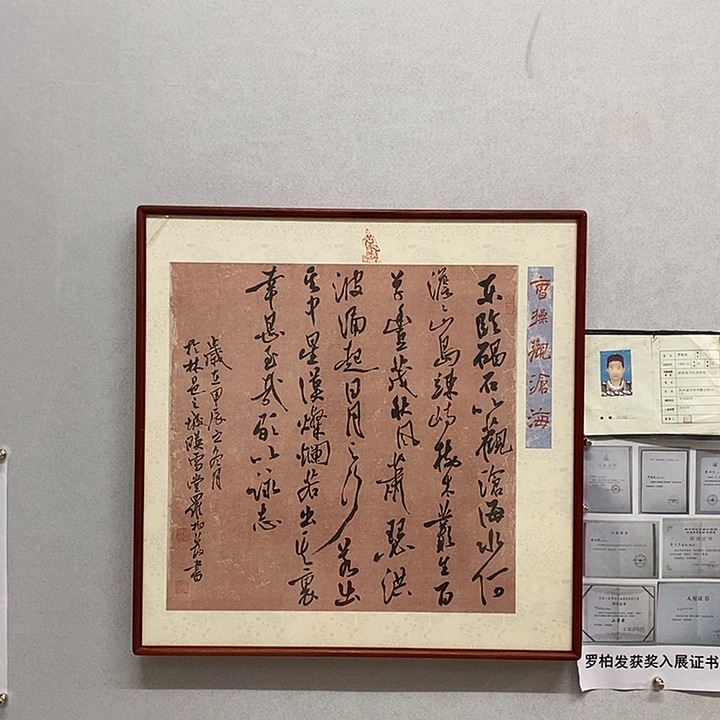 书法罗柏发书法观沧海