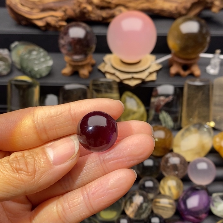 水晶紫水晶球未镶嵌清*！