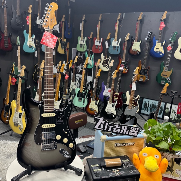 特价fender电吉他墨豪0147323391单单双巴西红檀木指板银色渐变