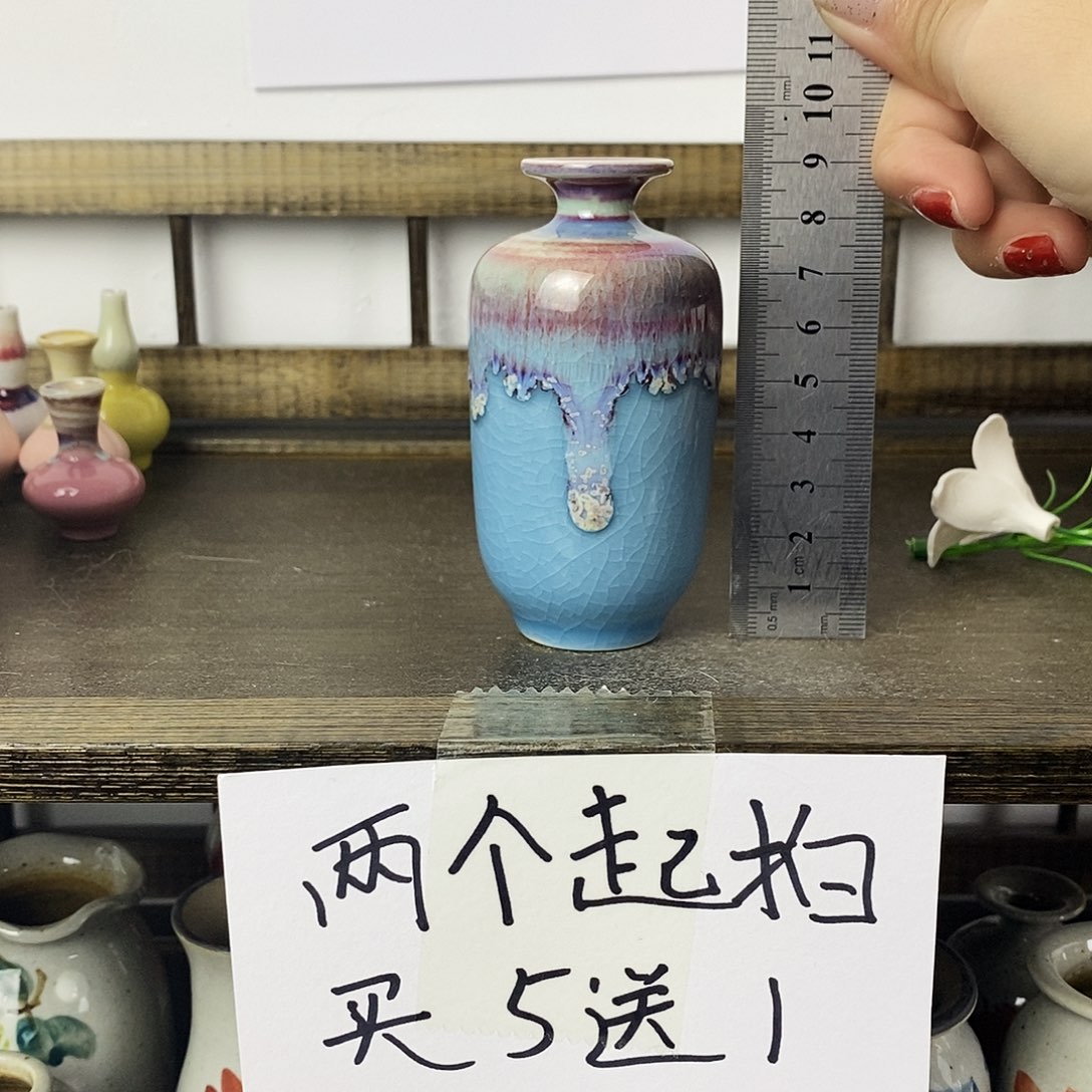 摆件景德镇高温陶瓷小花瓶