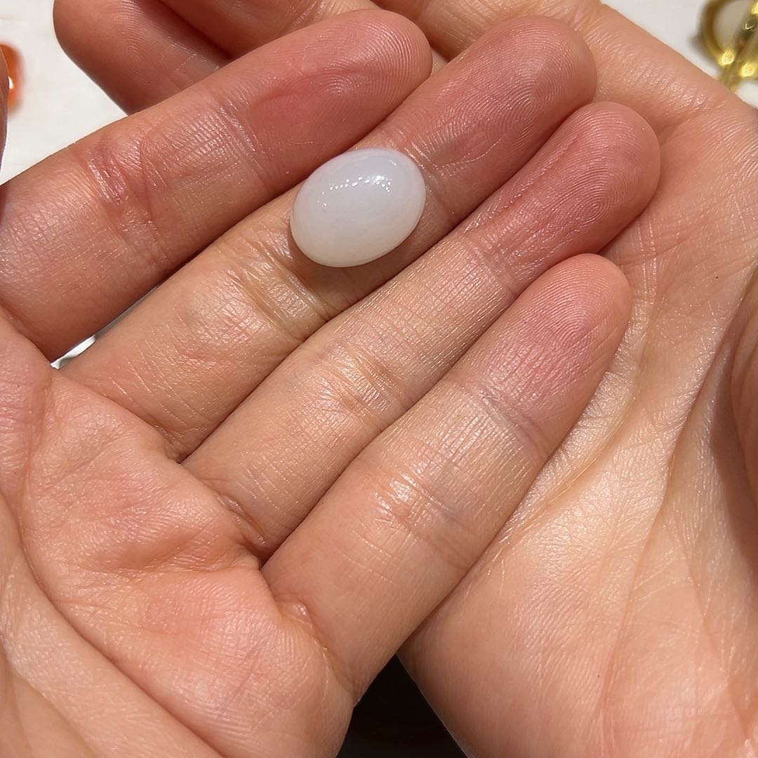 银S925镶嵌戒指和田玉王*汐