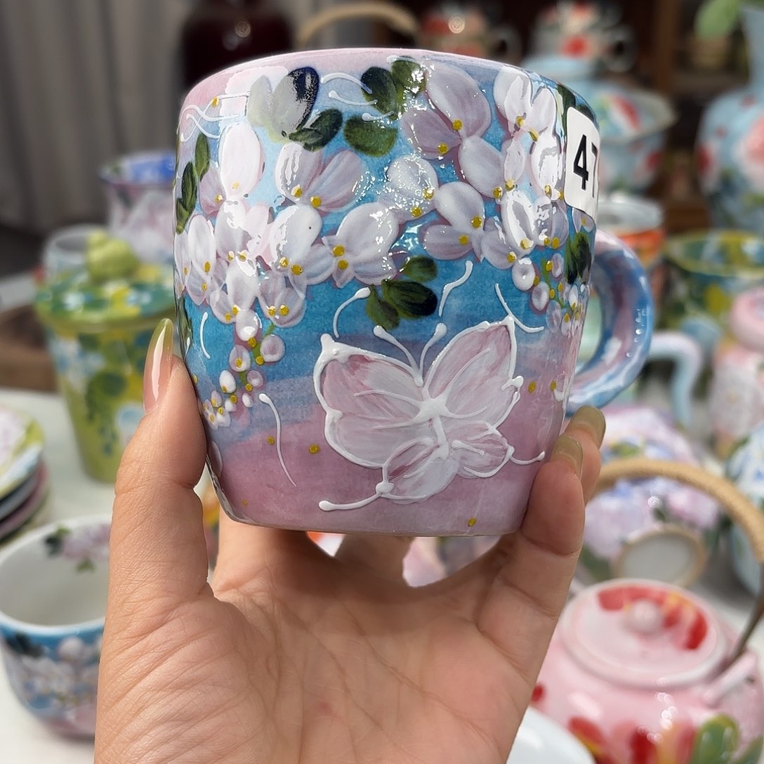 瓷片景德镇手绘高温釉下彩陶瓷茶具