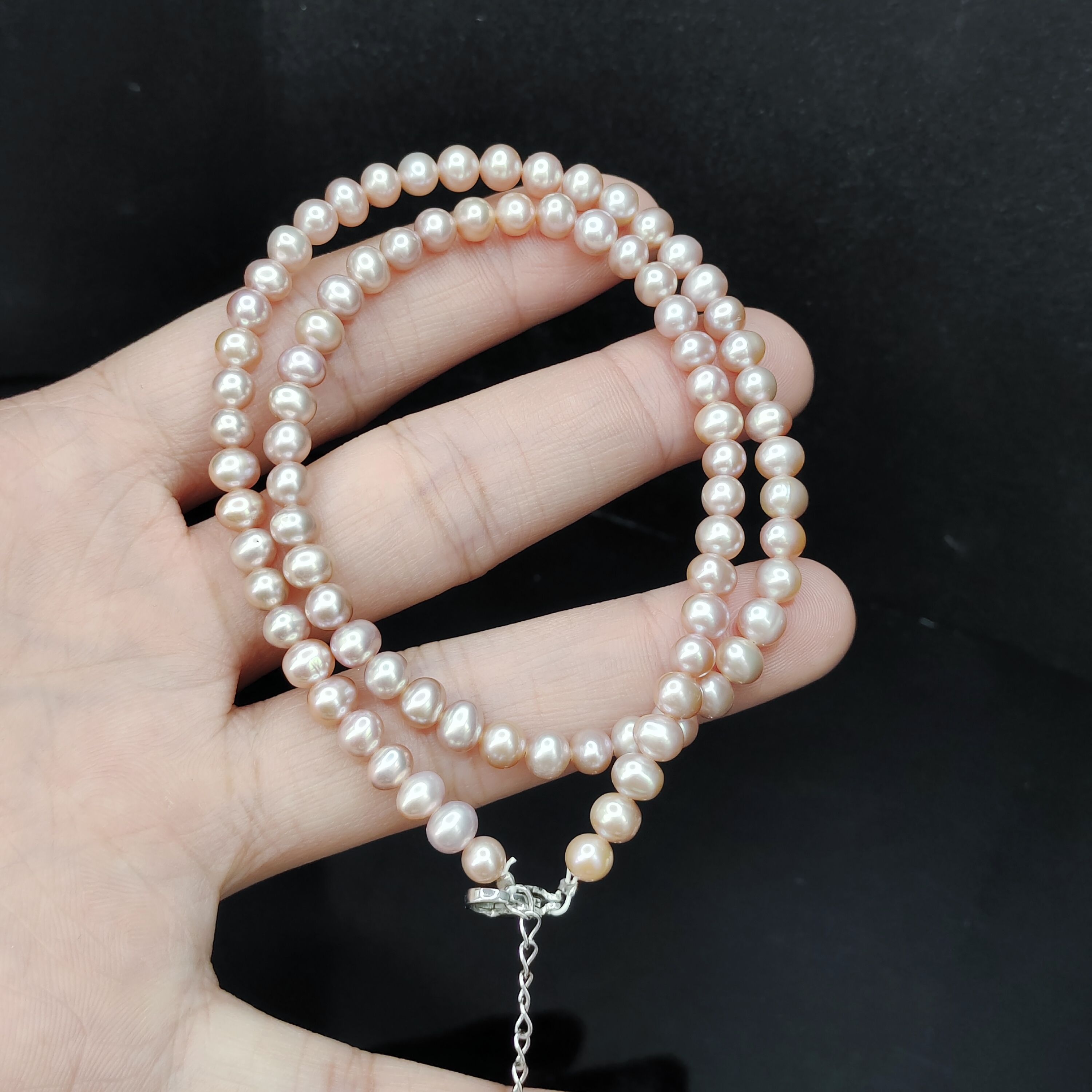 【老三珠宝】珍珠女神链JL5【多样性发其一】约4mm+
